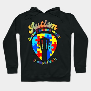 Autism Doesn't Silence music it amplifies it | Autism awareness for Musicians Hoodie